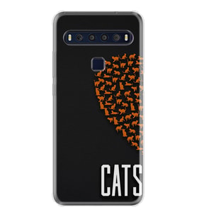 TCL 10L 10 Plus 10SE 20E 20SE 30SE L7 Kılıf Desemli Silikon Cats 1792