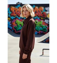 Kadın Polo Yaka Düşük Kol Örme Sweatshirt Fonksiyonel Dayanıklı Kaliteli Konforlu Estetik Şık