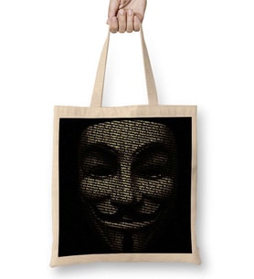 V For Vendetta We Don't Bez Çanta Uzun Saplı