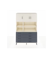 Hyperion Dolap 8 Raflı 8 Çekmeceli 3 Kapaklı 132x44x195 Aytaşı-Aytaşı/Antrasit