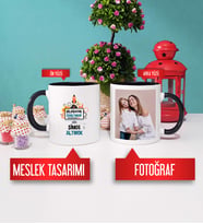 Bilgisayar Öğretmenine Hediye Bilgisayar Öğretmeni Kupa Bardak Siyah Fotoğraflı