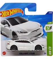 Hot Wheels - Tesla Model S Plaid - Hw Ev 1/10 - Hyx58 - Short Card - Beyaz - Mattel 2025 - 1:64 (Çok Renkli)