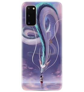 Samsung A02S A03S A10 A12 A13 A21S A22 Kılıf Desenli Silikon Kız ve Ejderha 1742