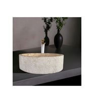 Jale Noche Traverten Dışı Taramalı Iç Dizayn Lavabo-238