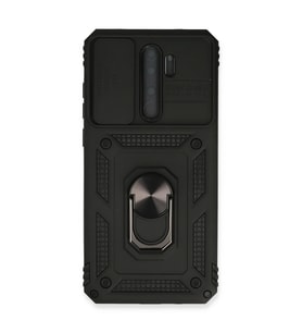 Xiaomi Redmi Note 8 Pro Kılıf Pars Lens Yüzüklü Silikon - Siyah