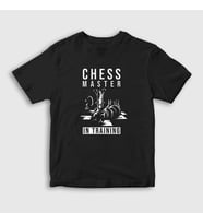 Presmono Unisex Çocuk Siyah Chess Master In Training Satranç T-Shirt 331642tt