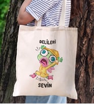 BK Gift Canım Kendim Tasarımlı Bez Çanta, Baskılı Omuz Çantası, Alışveriş Çantası, Arkadaşa Hediye
