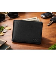 Legend Leather Diga 50 Hakiki Deri Bozuk Para Bölmeli Yatay Erkek Cüzdan Kartlık (Siyah)