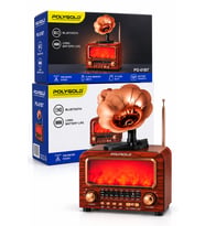 Polygold PG-01BT Bluetooth Gramofon Nostalji Speaker FM/AM/SW Radyo USB TF Kart 1800 mAh