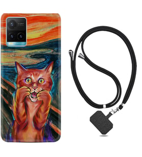 Vivo Y11S Y21S Y20 Y20S Y70 Kılıf Boyun Askılı Silikon Tablo Cat 1788