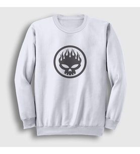 Presmono Unisex Beyaz Logo The Offspring Sweatshirt 177473tt (Beyaz)