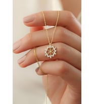 925 Ayar Gümüş Gold Çapa Kolye