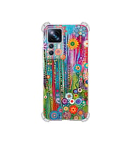 PrintiFy Xiaomi Mi12t Pro ile Uyumlu Düşlerin Dansı Serisi Folklorik Bahçe Tasarımlı Uv Baskılı Köşe Korumalı Antişok Kılıf