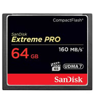 Sandisk Extreme Pro 64 GB 4K CF Compact Flash Hafıza Kartı 160mb/s