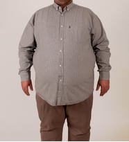 Boldman Büyük Beden Big Size Battal Erkek Yeşil Kareli Tek Cepli Uzun Kollu Gömlek %100 Pamuk