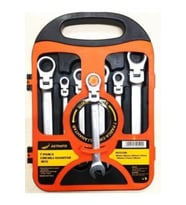 7 Parça Mafsallı Cırcır Anahtar Seti Cırcır Set 8-19 Mm