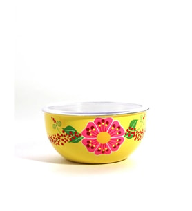 Kapaklı Sarı Kase (18 Cm)