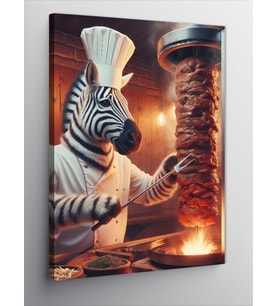 Kanvas Tablo Döner Ustası Zebra