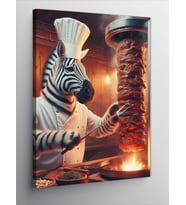 Kanvas Tablo Döner Ustası Zebra