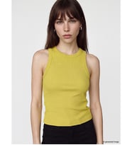 LCW Vision Yeşil Bisiklet Yaka Kadın Fitilli Atlet