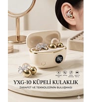 Yeni Nesil Kristal Fiyonklu Küpeli Bluetooth Kulaklık - Estetik ve Teknoloji Bir Arada