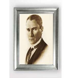 Gümüş Çerçeveli Atatürk Tablo cv996