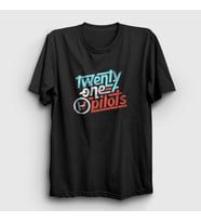Presmono Unisex Siyah Retro Twenty One Pilots T-Shirt 120008tt