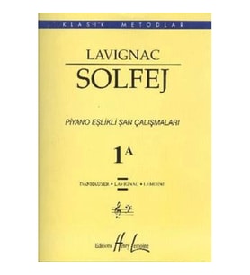 Lavignac Solfej 1A Piyano Eşlikli Şan Çalışmaları (Büyük Boy)