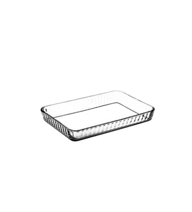 Paşabahçe 59204 Borcam Dikdörtgen Fırın Kabı  (Şeffaf Hologram)