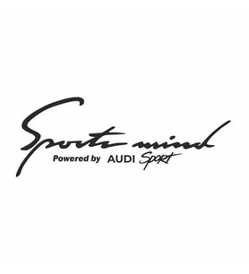 Sports Mind Audi Sports Sticker siyah 21x10 CM (Siyah-Siyah)