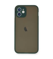 iPhone 12 Mini Kılıf Montreal Silikon Kapak - Yeşil