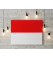 Endonezya Bayrağı Kanvas Tablo 40x55cm Dekoratif Tablo