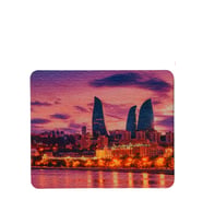 Baku Flame Towers Desenli Kaymaz Taban Optik Bilgisayar Notebook Mouse Pad Maus Ped 17,5x21,5cm