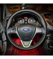 DİKİŞLİ DİREKSİYON KILIFI SİYAH DERİ GRİ DİKİŞLİ FORD CURRİER İÇİN