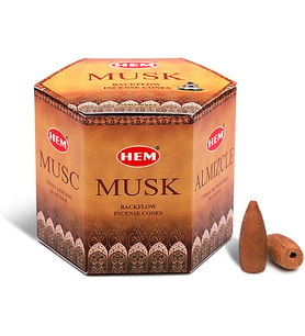Tütsü Geri Akış Şelale Misk Kokulu 40 Konik Tütsü - Musk Backflow Incense Cones