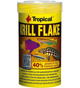 Krill Flakes Tropikal Balıklar İçin Krill İçerikli Pul Balık Yemi 100 Ml 20gr