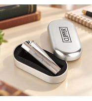 BK Gift Öğretmenler Günü Hediyesi İsme Özel Silver Clipper Metal Çakmak Hediye Kutulu