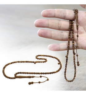 Sistemli Küre Kesim Mini Boy Kahverengi 99 Taneli Kuka Namaz Tesbihi