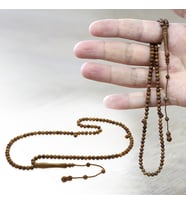 Sistemli Küre Kesim Mini Boy Kahverengi 99 Taneli Kuka Namaz Tesbihi