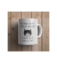 Kedi Baskılı Yazılı Kupa Bardak