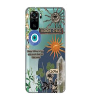 Redmi Note 10/Note 10S Uyumlu Moon Child Desenli Şeffaf Telefon Kılıfı