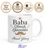 Baba Olmak Güzeldir Yazılı Kupa Bardak Babalar Günü Özel Tasarım Hediye