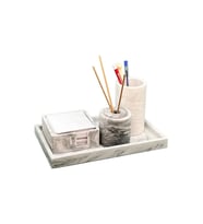 betonmall Marble Serisi Beton Ofis Organizer Set