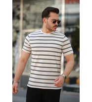 Erkek çizgili Kısa Kollu T-shirt