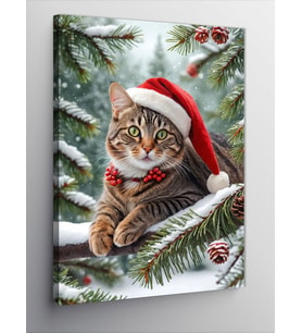 Kanvas Tablo Noel Baba Şapkası