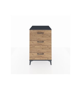 Kronos Komodin 3 Çekmeceli 60x59x96 Antrasit-Çam