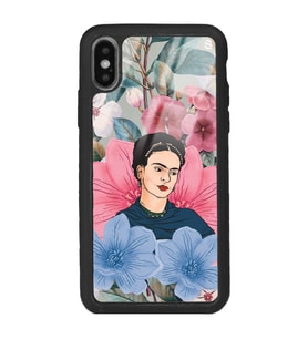 iPhone Xs Max Flowers Frida Kahlo Tasarımlı Glossy Telefon Kılıfı