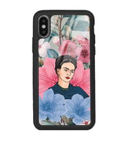 iPhone Xs Max Flowers Frida Kahlo Tasarımlı Glossy Telefon Kılıfı
