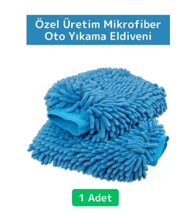 Premium Yumuşak Esnek Mikrofiber Oto Araç İç Dış Elektronik Otomobil Yıkama Temizleme Eldiveni 1Adet