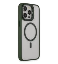 ERTAN iPhone 15 Pro Kılıf Roblox Lens Magsafe Standlı Kapak - Koyu Yeşil